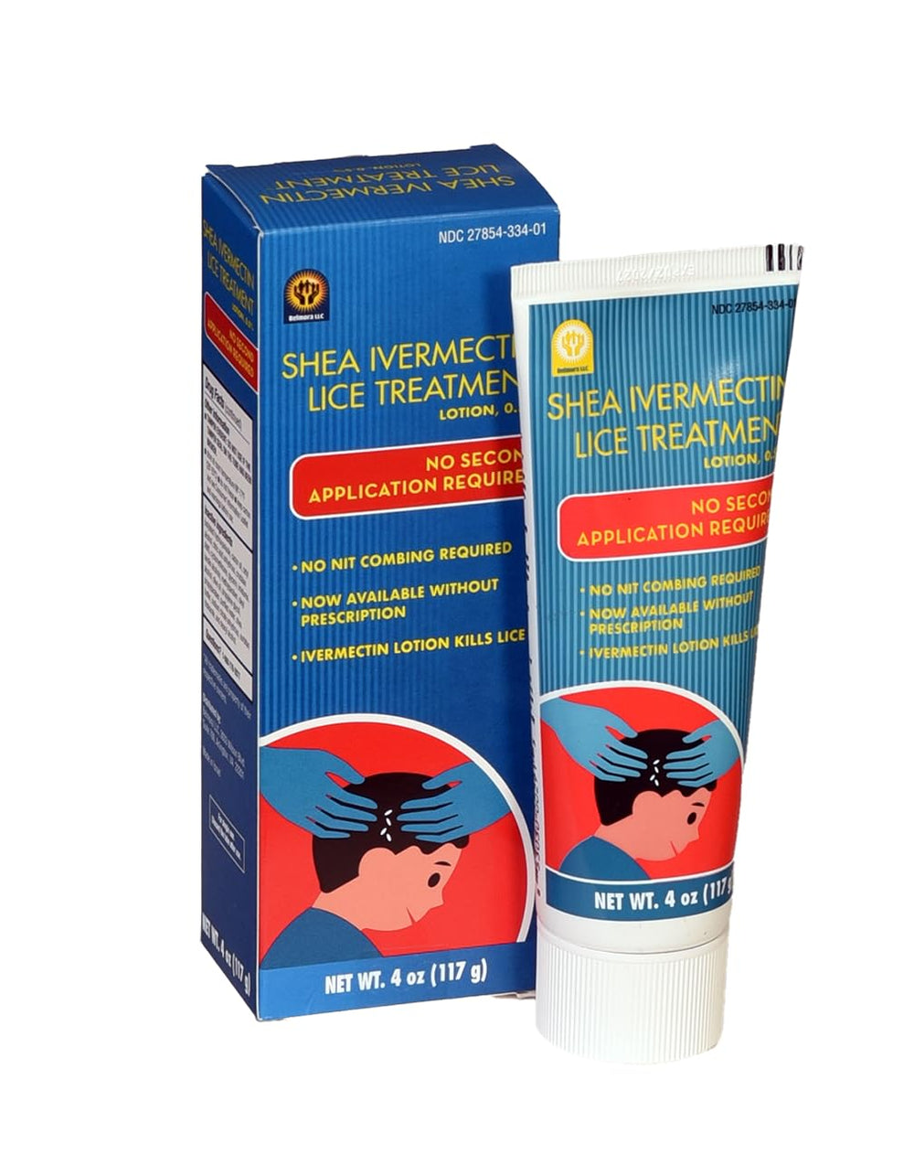 Shea Ivermectin Lice Treatment bottle pour for easy application at home