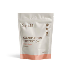Shed Clear Protein Peach Mango scoop for fast post-workout recovery