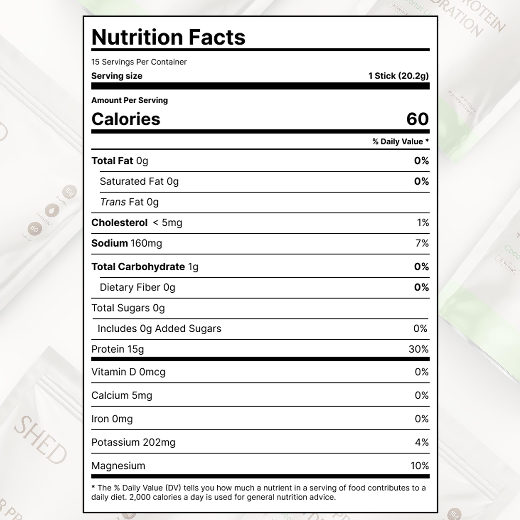 Shed Nutrition post-workout mixer image conveys light, bloat-free recovery drink.