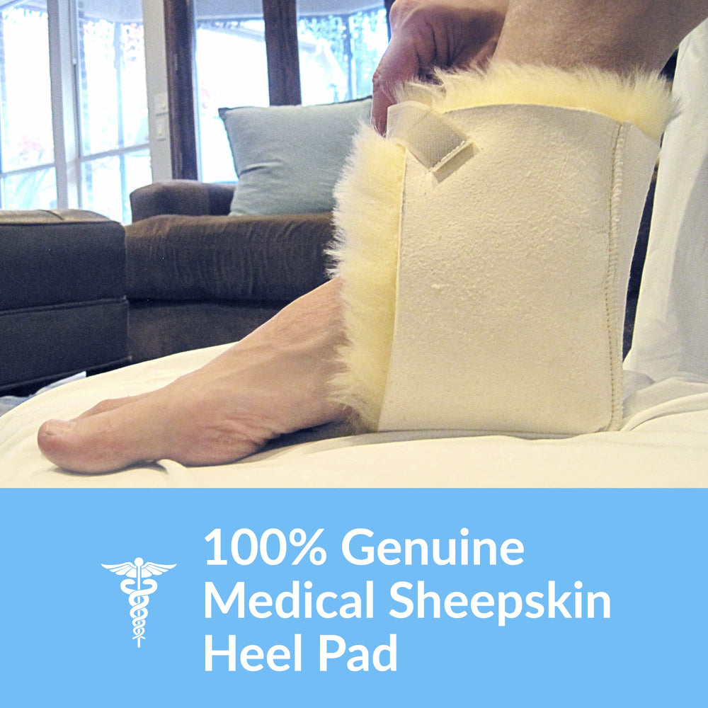 Sofsheep heel protector insert detail shows extra padding for adjustable support.