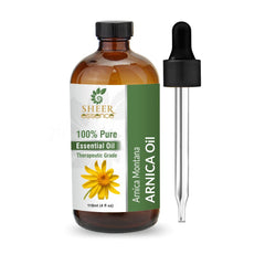 Sheer Essence Arnica Essential Oil bottle (118 ml) ready for diffuser use to create a calming atmosphere