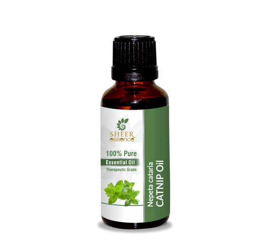 Sheer Essence Catnip Oil bottle with premium glass dropper for precise aromatherapy