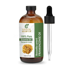 Sheer Essence Frankincense oil bottle for pure aromatherapy and diffusion