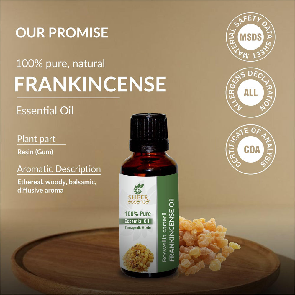 Sheer Essence Frankincense undiluted oil dropper for precise diffuser dosing