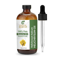 Sheer Essence Helichrysum Italicum bottle and diffuser for a calming aroma
