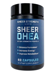 Sheer Strength DHEA 100 mg: botella para uso diario y energía sostenida