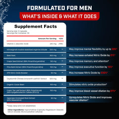 Sheer Strength Labs nitrosigine capsules closeup showing clinically backed circulation support.