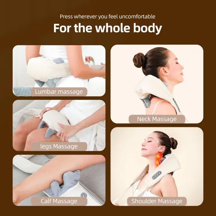 shenzkeji back massager with heat targeting upper back and spine