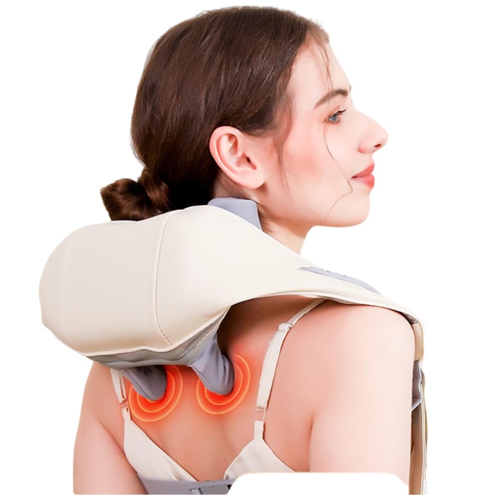 shenzkeji shiatsu neck massager with heat focusing on shoulders for relaxation