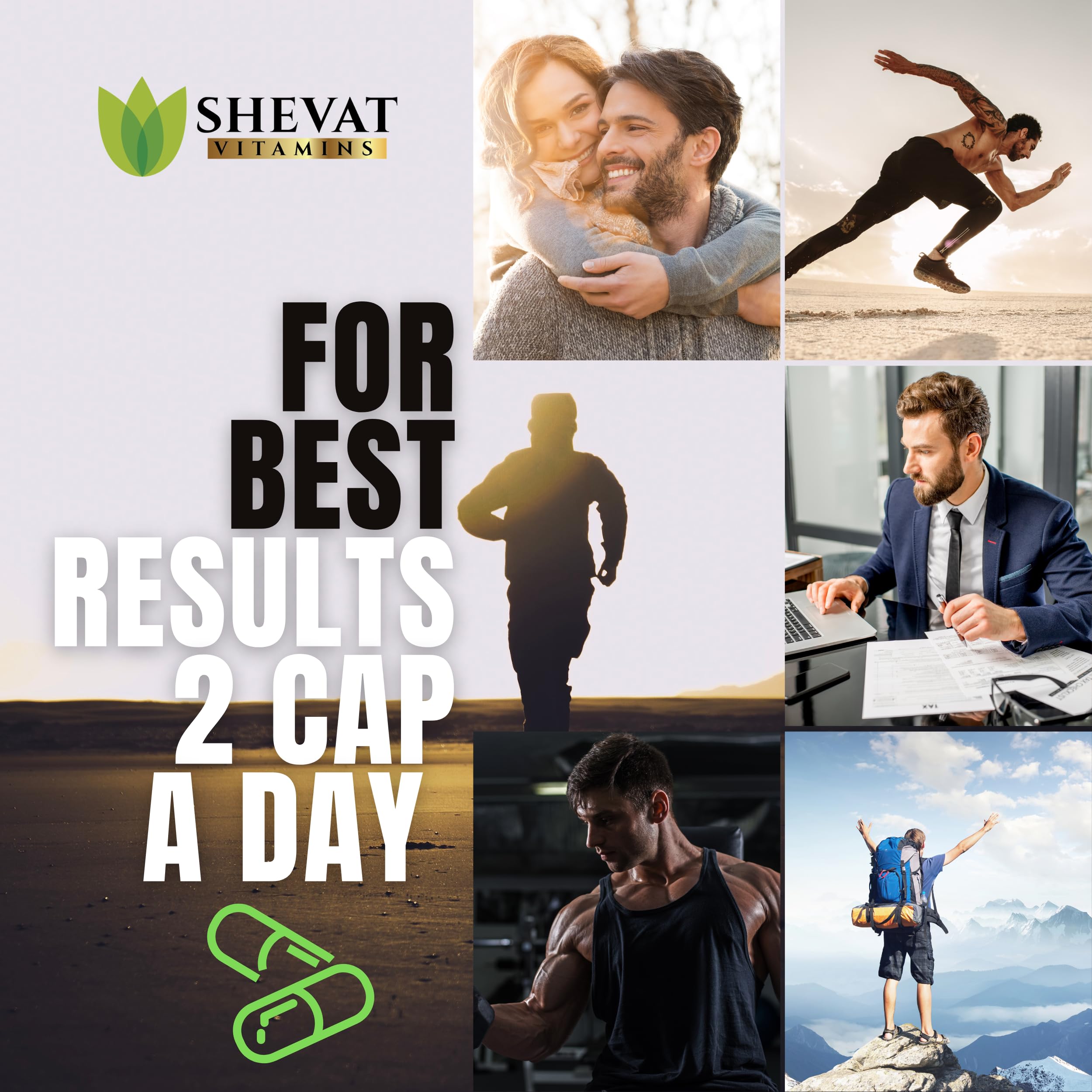SHEVAT VITAMINS Shilajit Capsules front label close-up showing branding and quality
