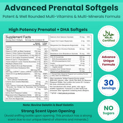 SHIFAA NUTRITION label with DHA, EPA and folic acid for prenatal support