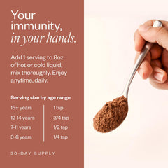 SHII AHCC powder scoop ready for effortless daily use