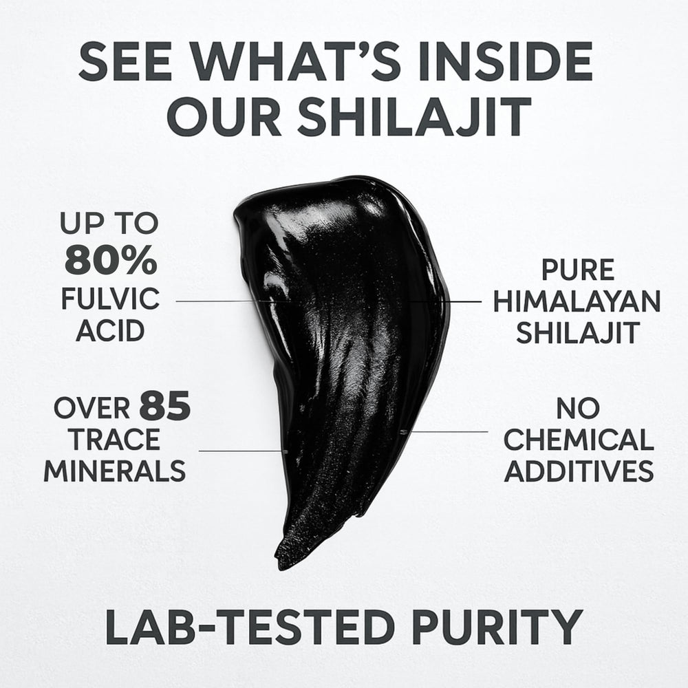 SHILAHEAL amber jar image highlighting purity and freshness for long-term use.