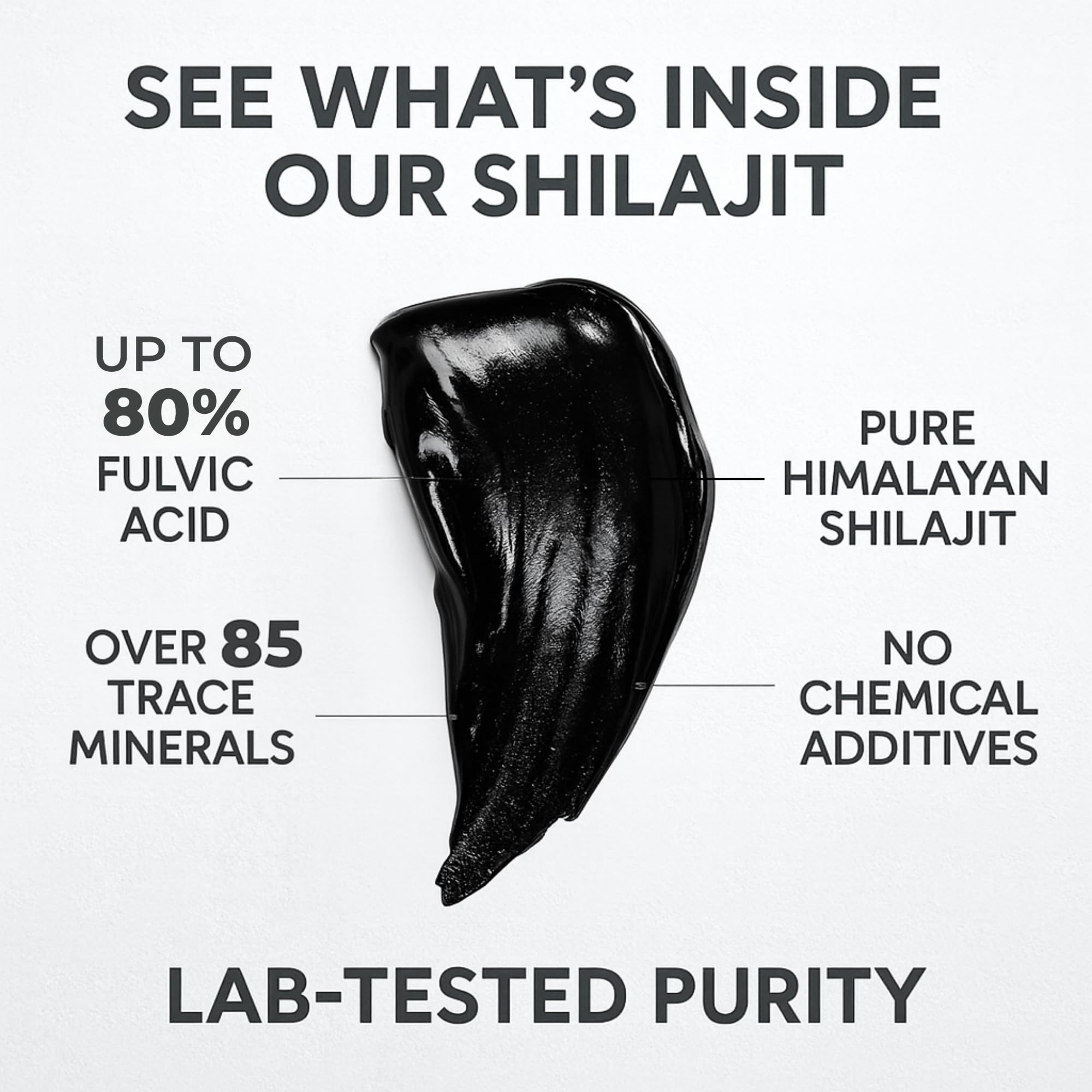 SHILAHEAL resin and stainless steel spoon for precise, mess-free dosing