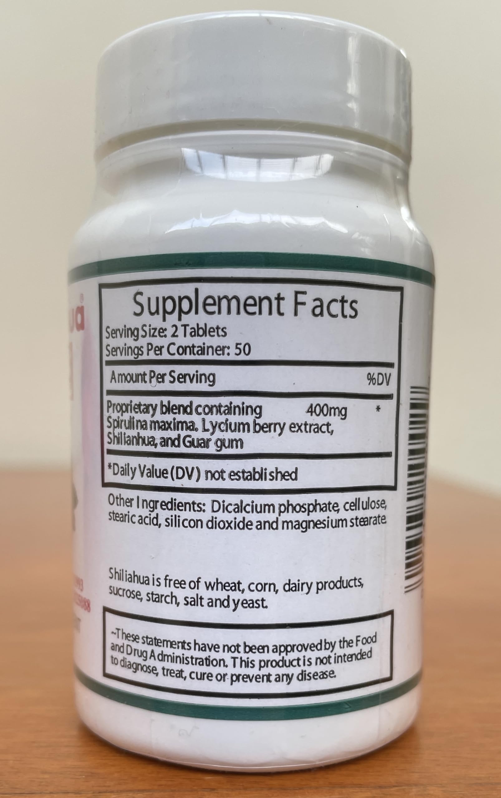 Shilianhua rocky lotus tablets — convenient 100-tablet dose for on-the-go use.