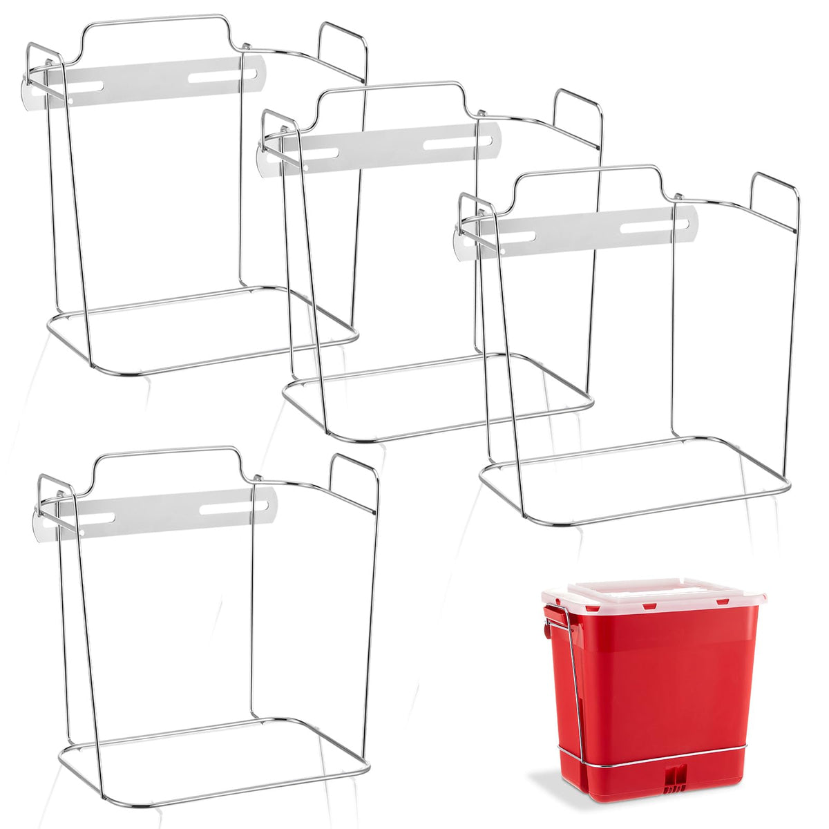 Shimeyao sharps bracket wall mount offers secure 2-gallon disposal on carts or walls
