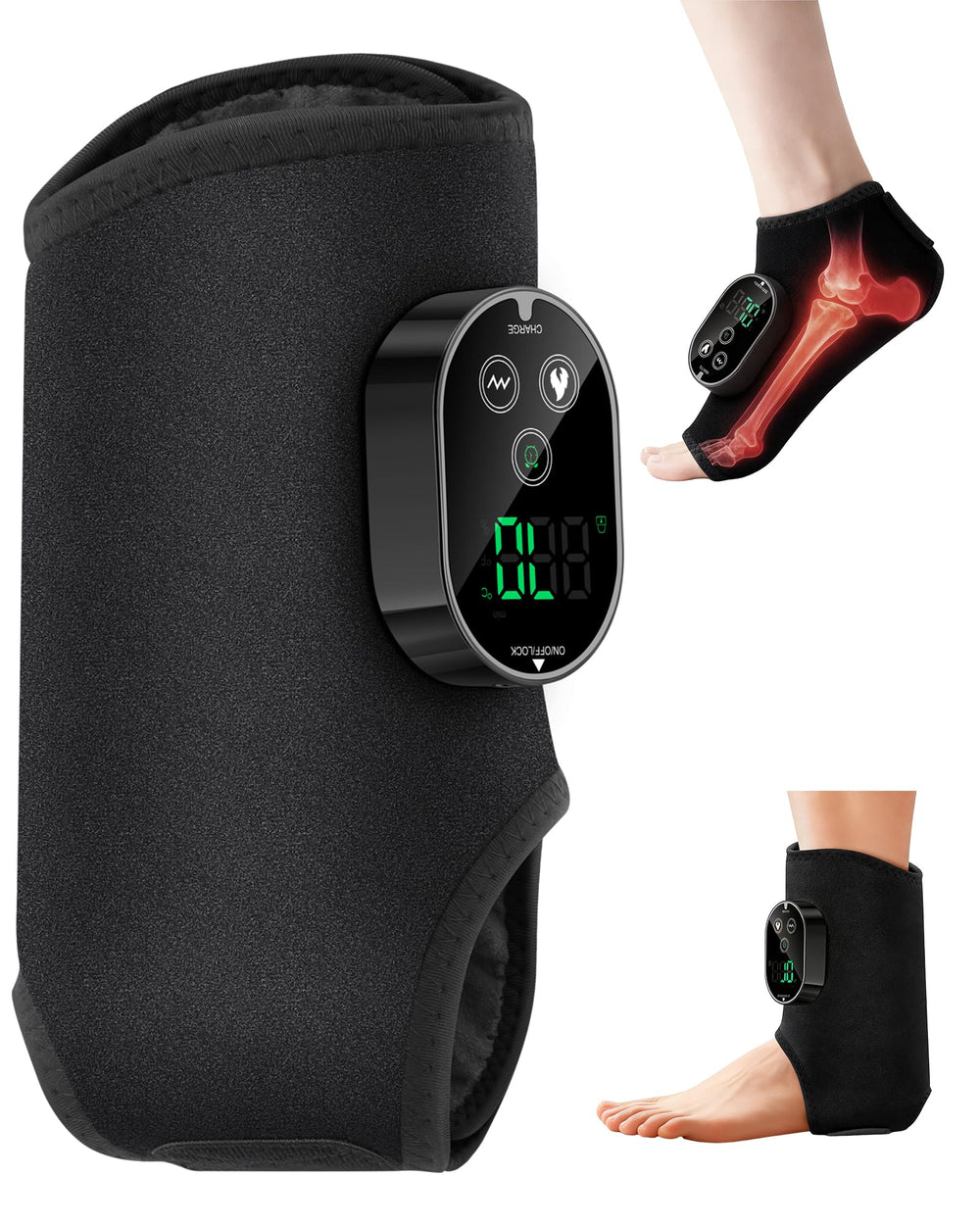 Shinbox 2in1 foot and ankle massager with heat and vibration for soothing relaxation