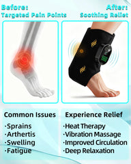 Shinbox ankle massager ergonomic wrap stays secure during use