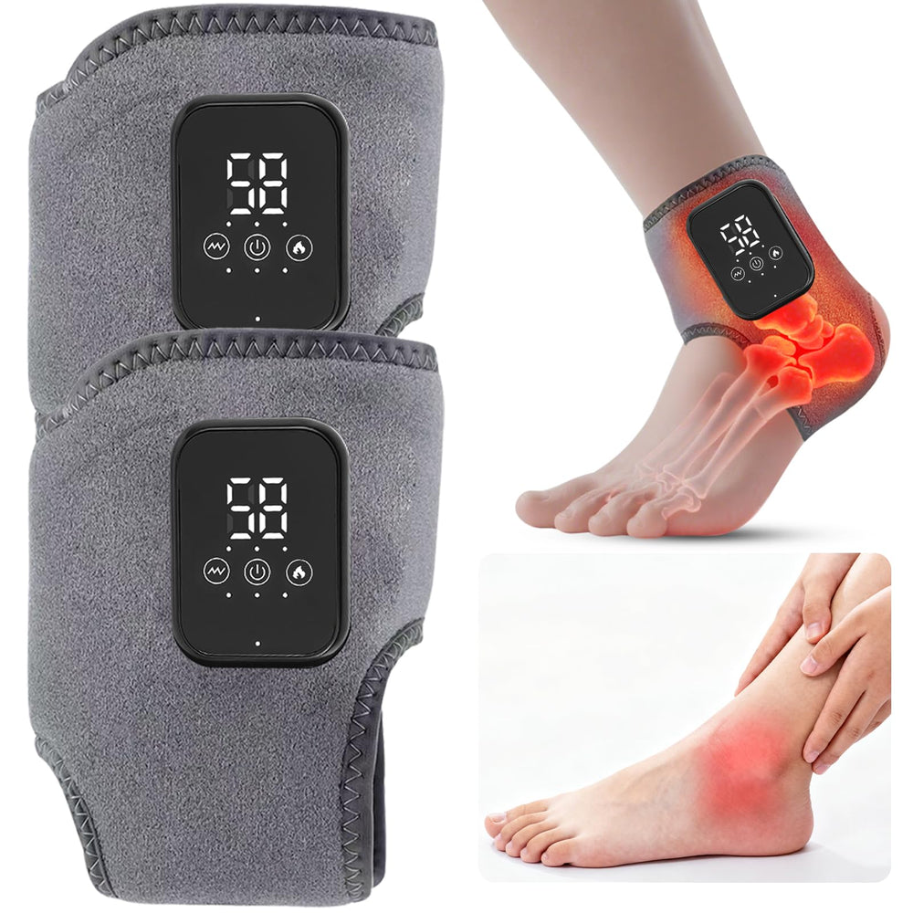 Shinbox Foot Renew ankle massager front view, cordless and ready for on-the-go relief.