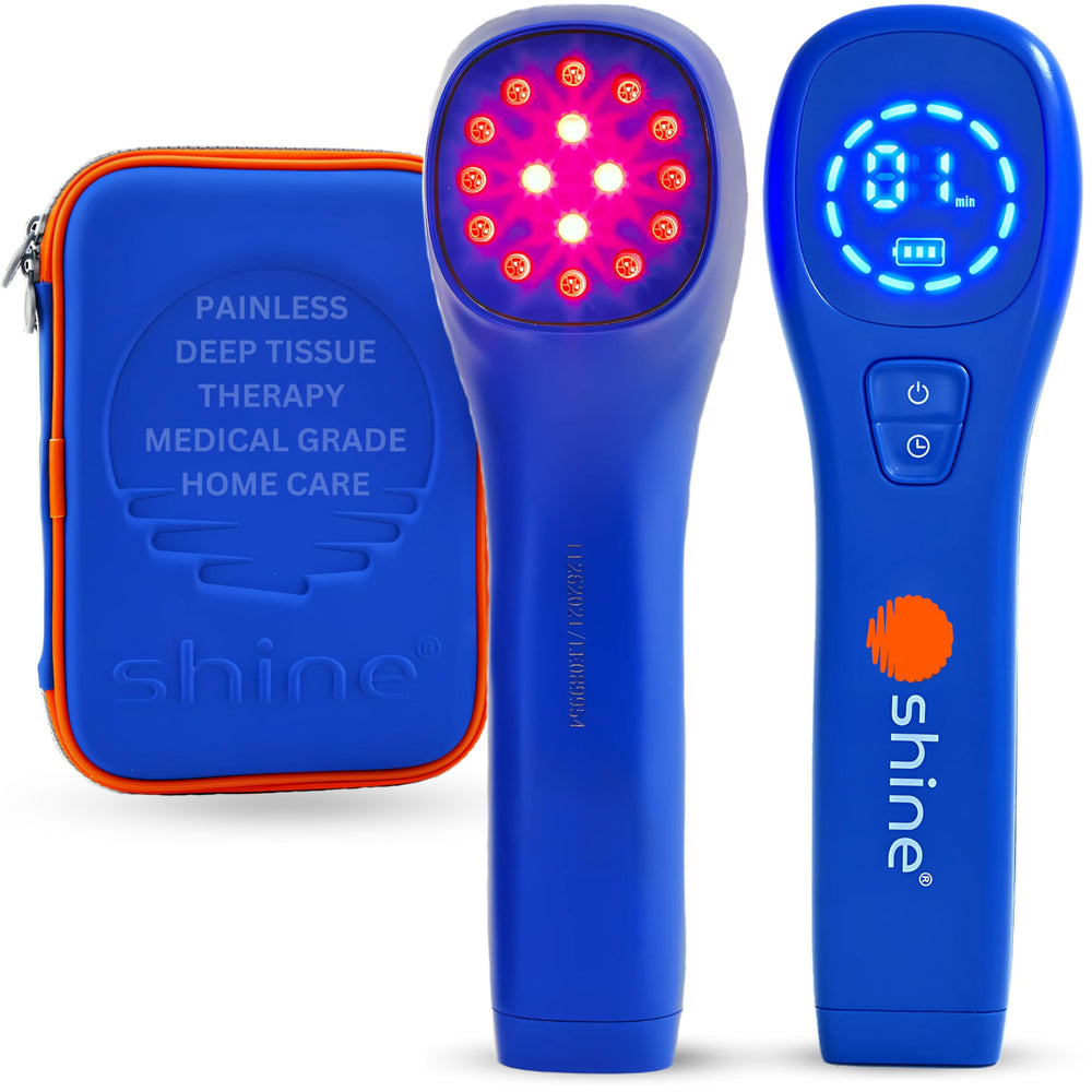 SHINE Relief emits 660nm red and 850nm infrared light for deep reach
