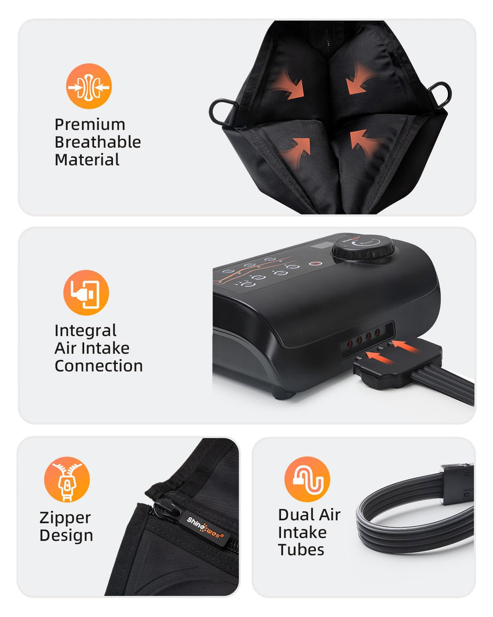 SHINE WELL leg recovery upper thigh chamber targets thigh muscles for faster comfort after runs