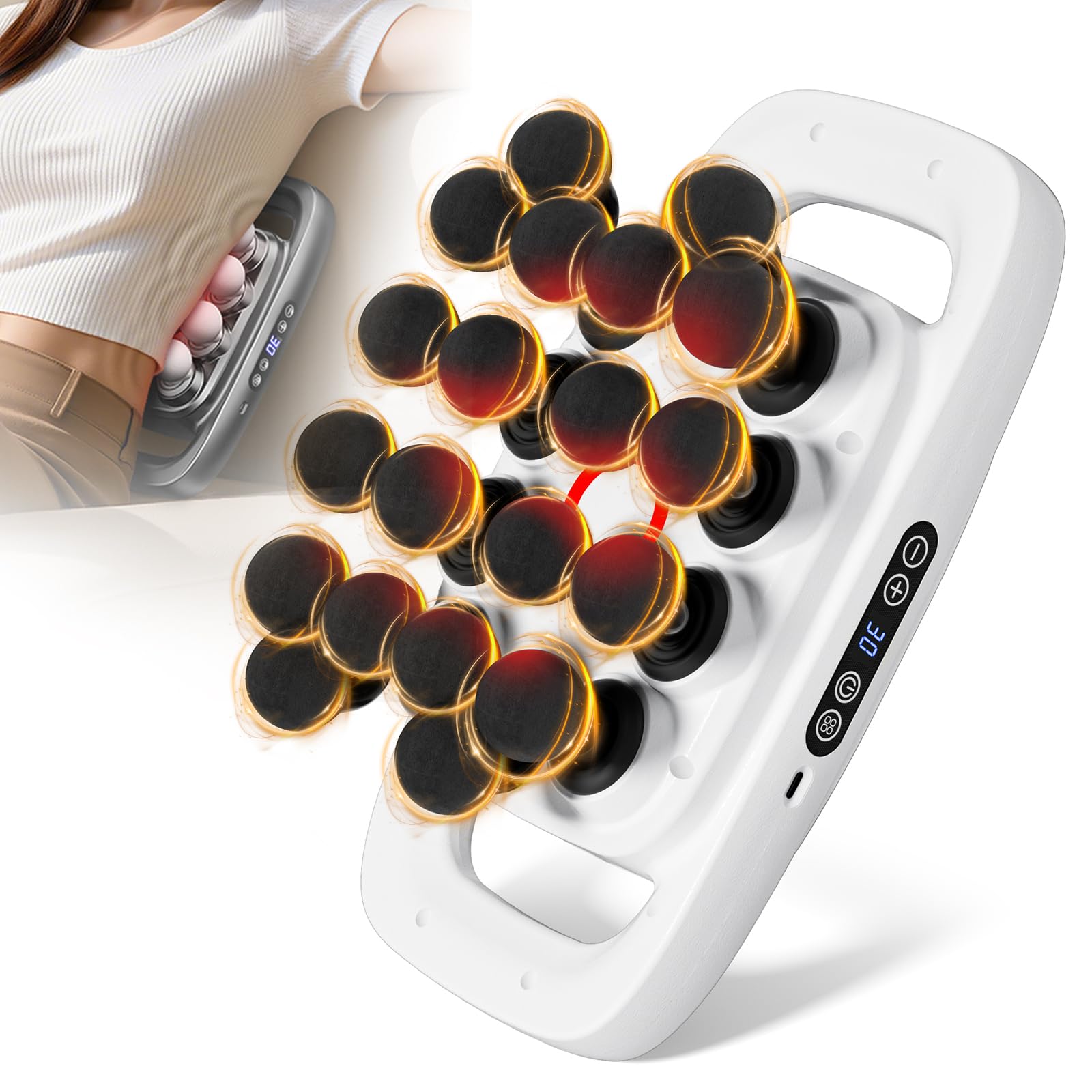 Shineforu 20-head massage gun ready for full-body relief and targeted care.