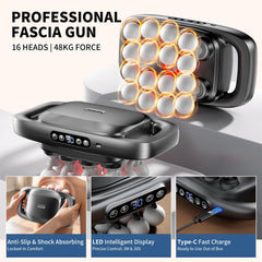 Shineforu massage gun attachments laid out for versatile therapy.