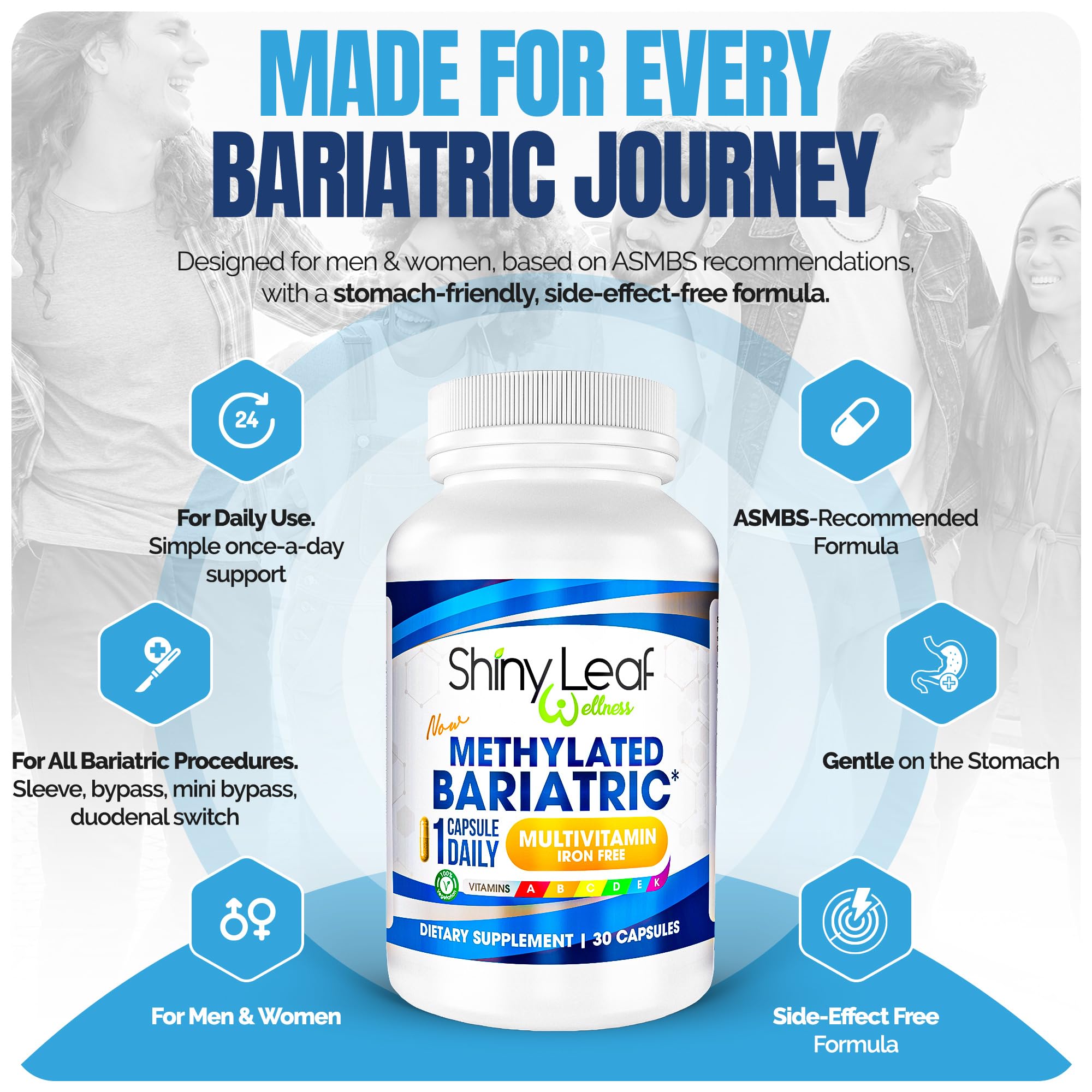 Shiny Leaf ingredients list spotlights methylated B vitamins and minerals.