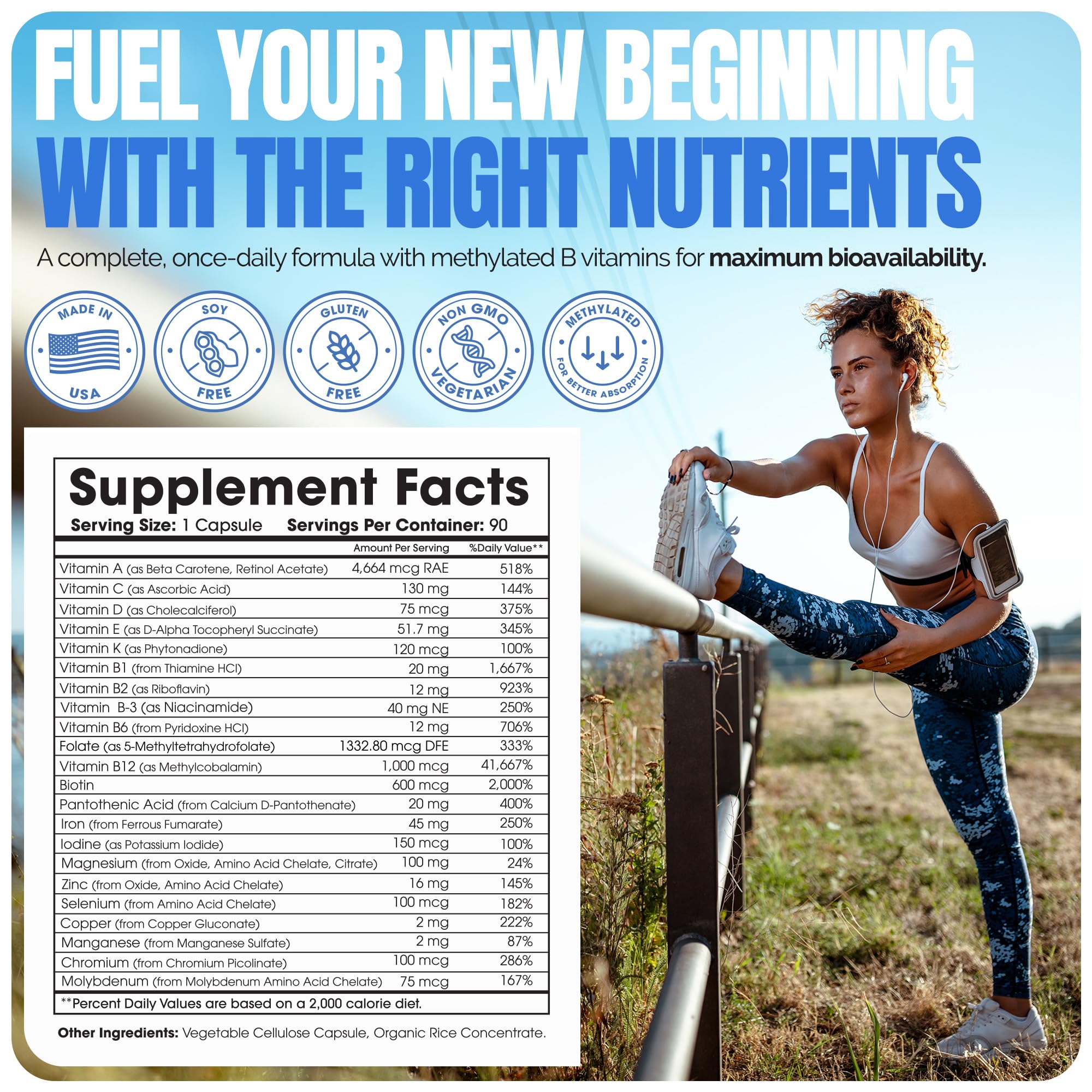Shiny Leaf bariatric multivitamin capsules visible inside the bottle for convenient daily use.