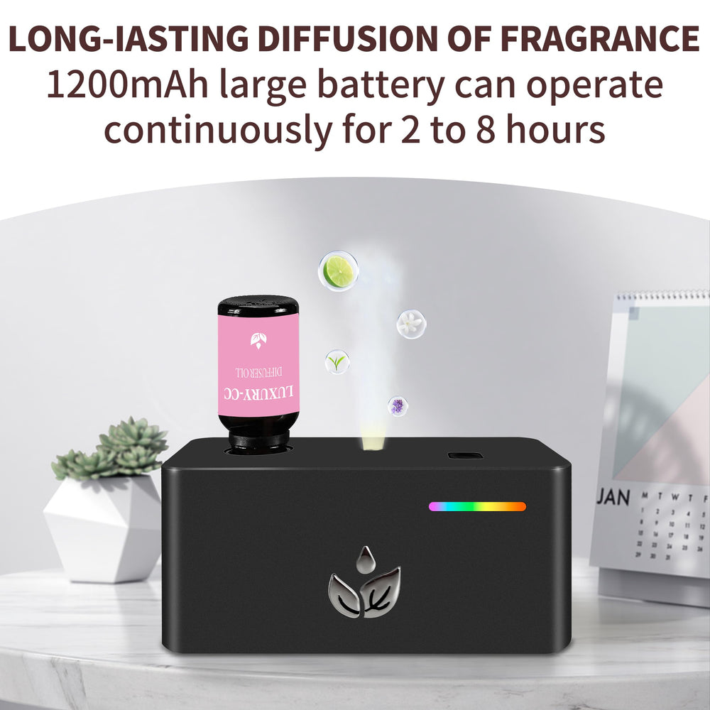Shonoppy waterless diffuser with oil bottle slot for easy setup