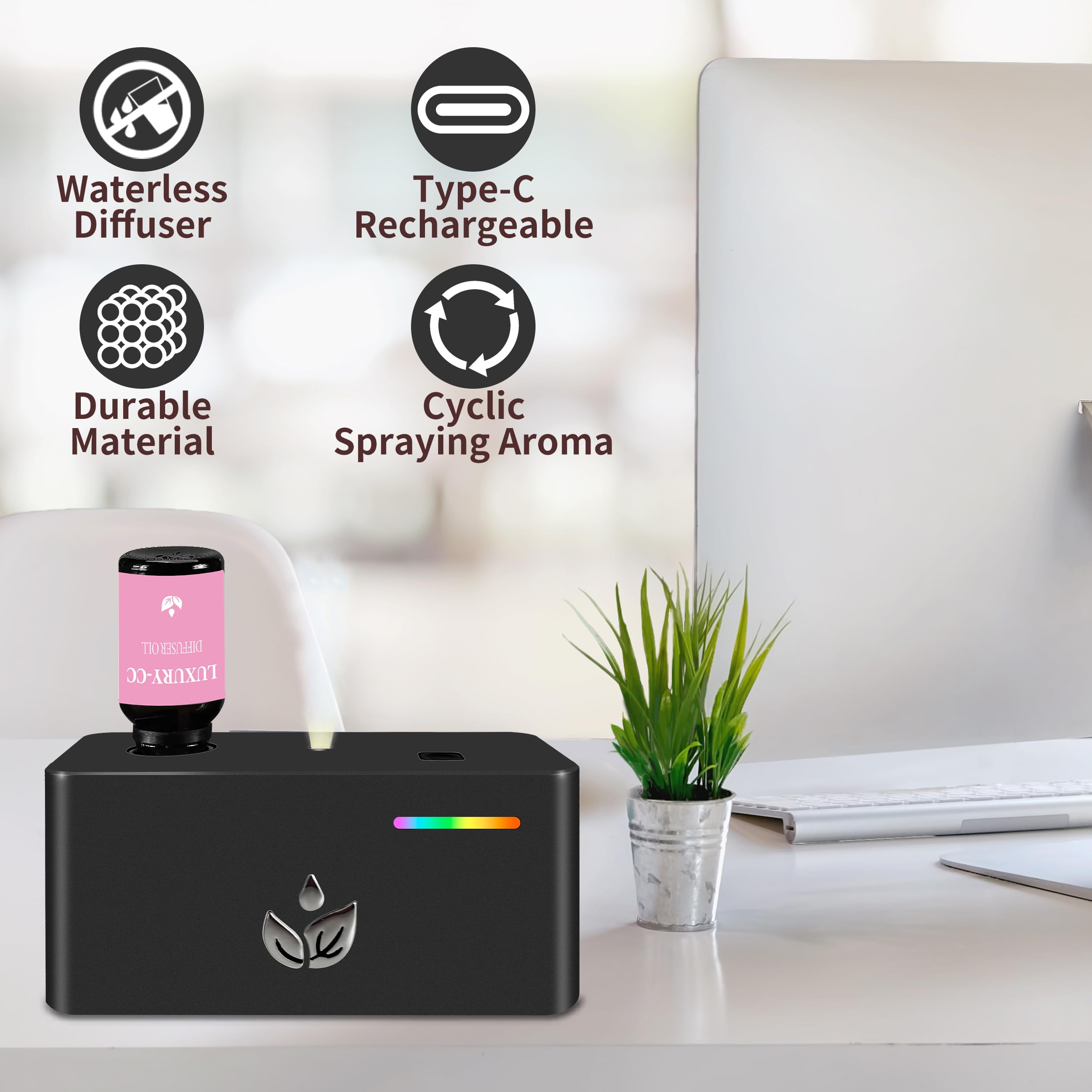 Shonoppy diffuser USB-powered and portable for travel and desk use