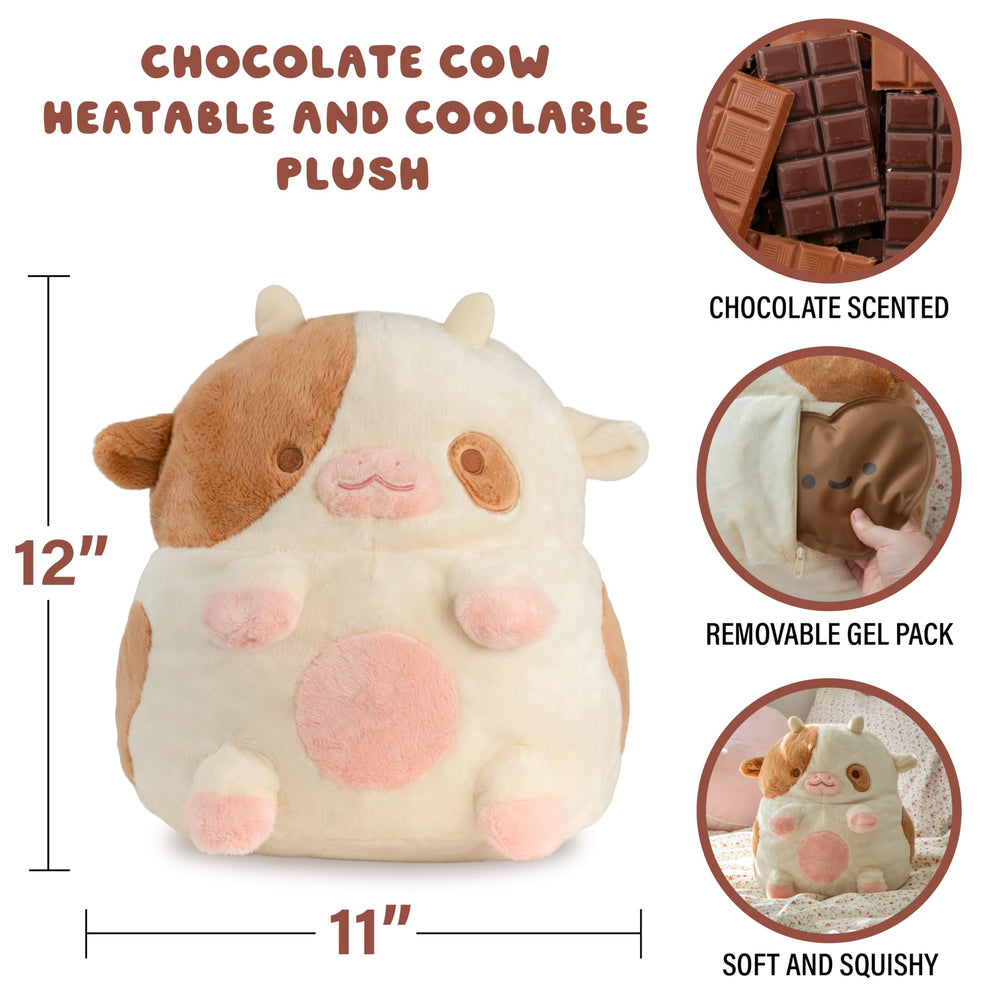 Shopzoki Strawberry Cow plush with soft fabric for calming cuddles.