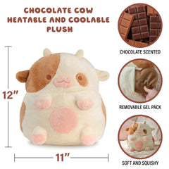Shopzoki Strawberry Cow plush with soft fabric for calming cuddles.
