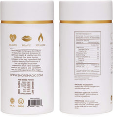 Shore Magic Marine Collagen Powder label detail confirms wild-caught sourcing