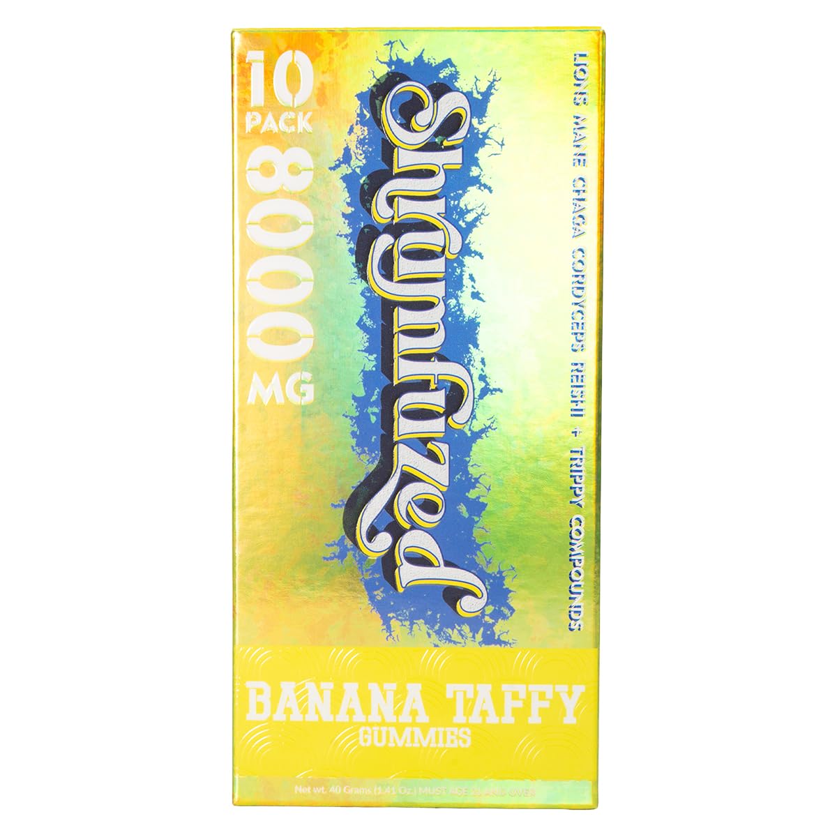 Shrumfuzed gomita con melena de león, enfoque potencial y bienestar diario.