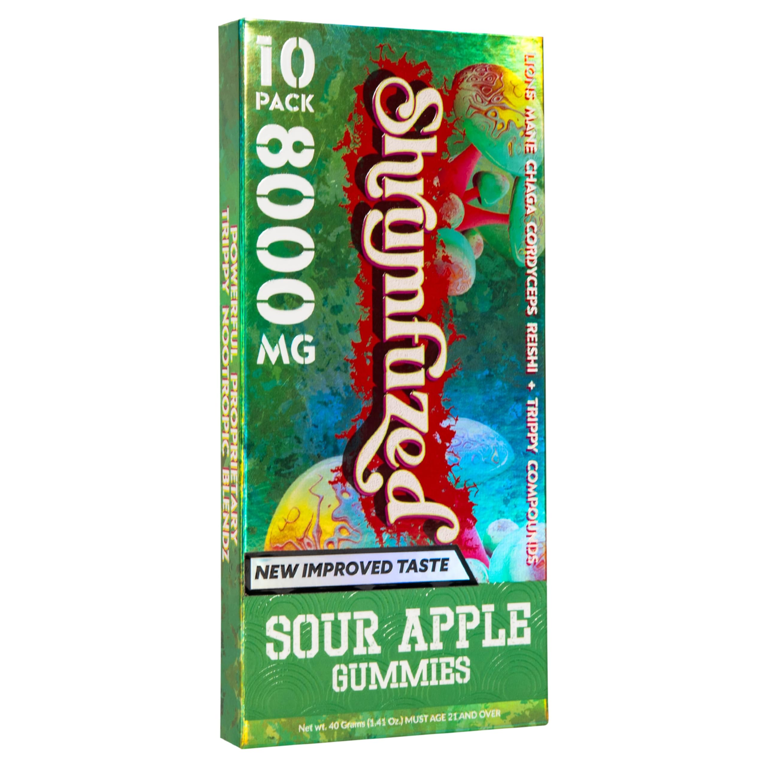 Shrumfuzed gummy collection highlights Lions Mane and Reishi for focus.