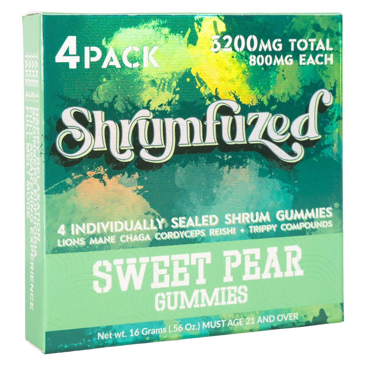 Shrumfuzed nootropic gummy Chaga close-up for natural energy support.