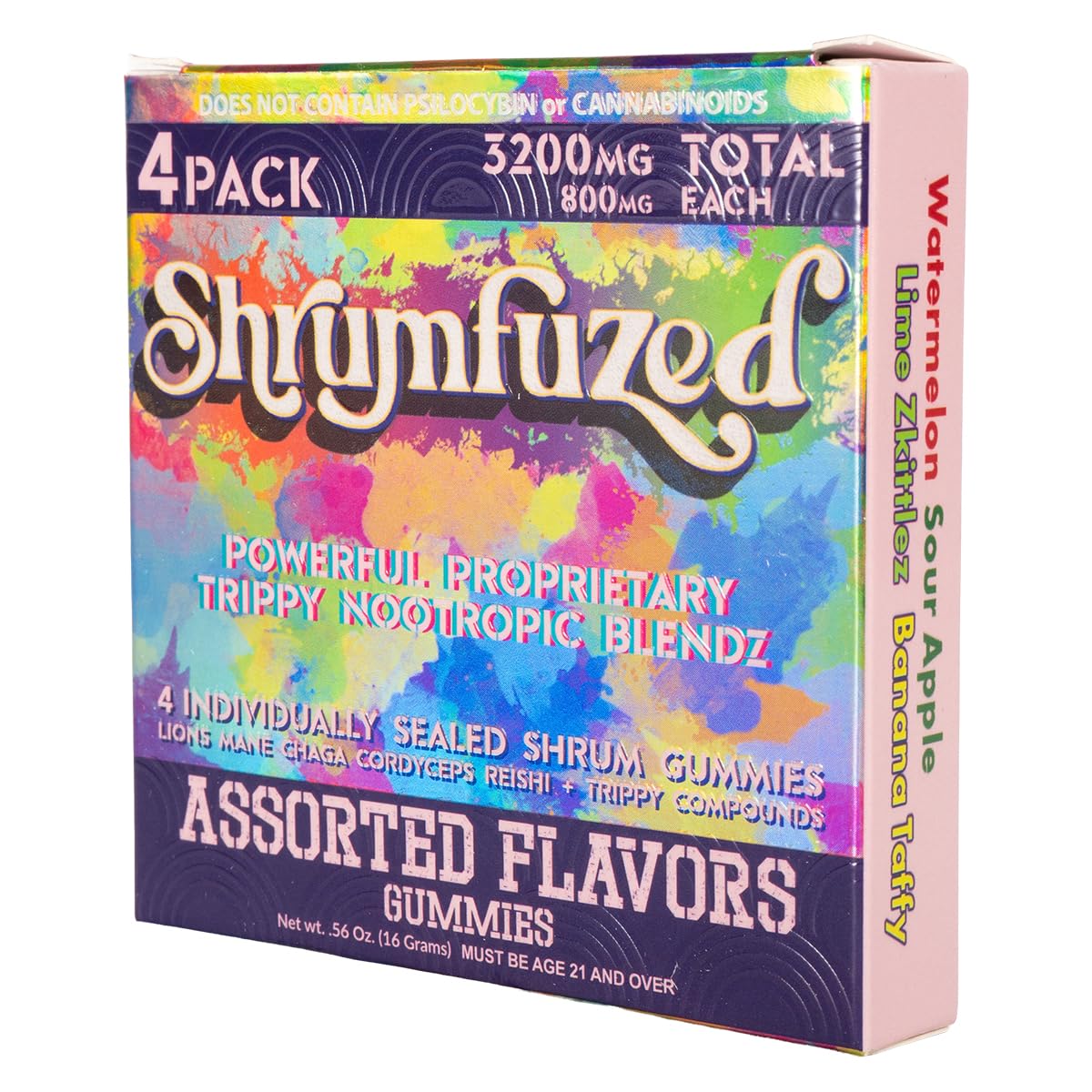 Shrumfuzed nootropic gummy Cordyceps bottle suggests daytime energy potential