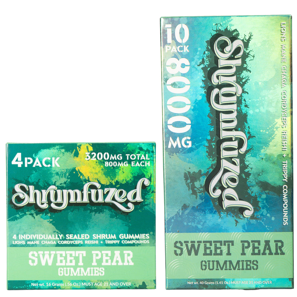 Shrumfuzed nootropic gummy Lion's Mane close-up for focus support.