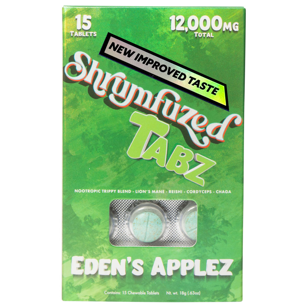 Shrumfuzed tablets box with new improved taste for daily immune support and focus