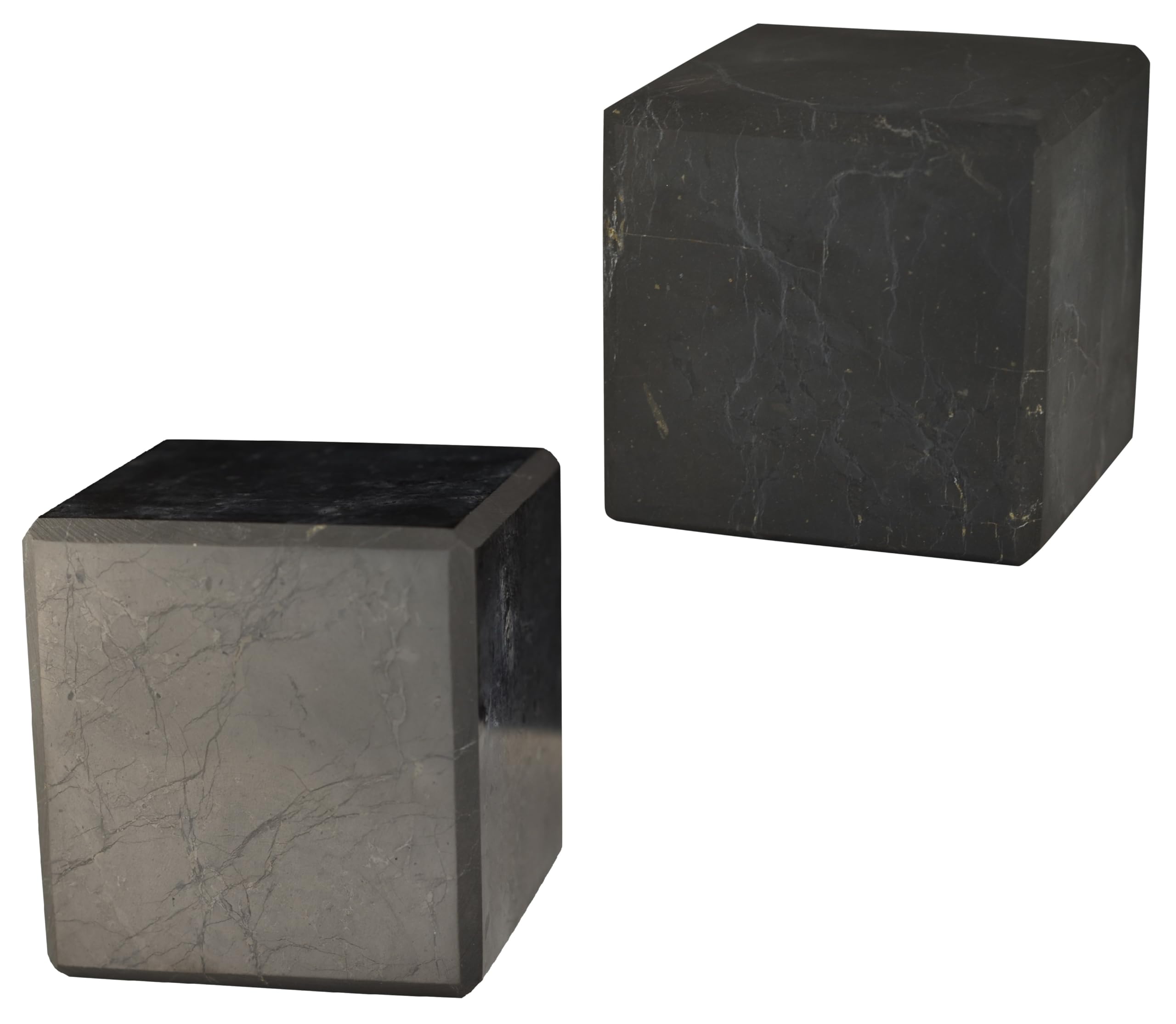 Shungite World polished 60mm cube for protection and display.