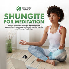 Shungite World pyramid near computer and router for potential energy balance around devices.