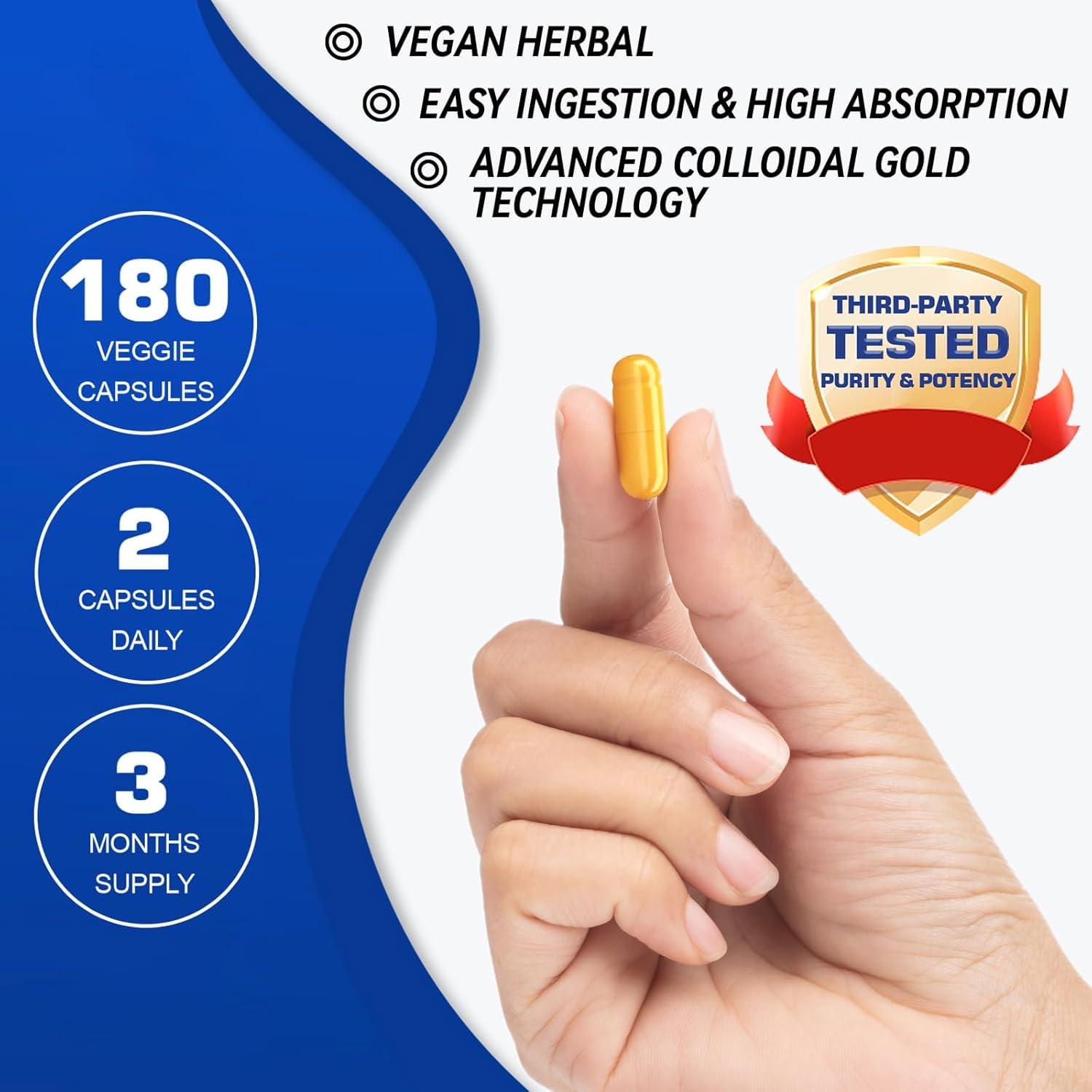 SIAUWE Berberine vegan label signals plant-based wellness option.