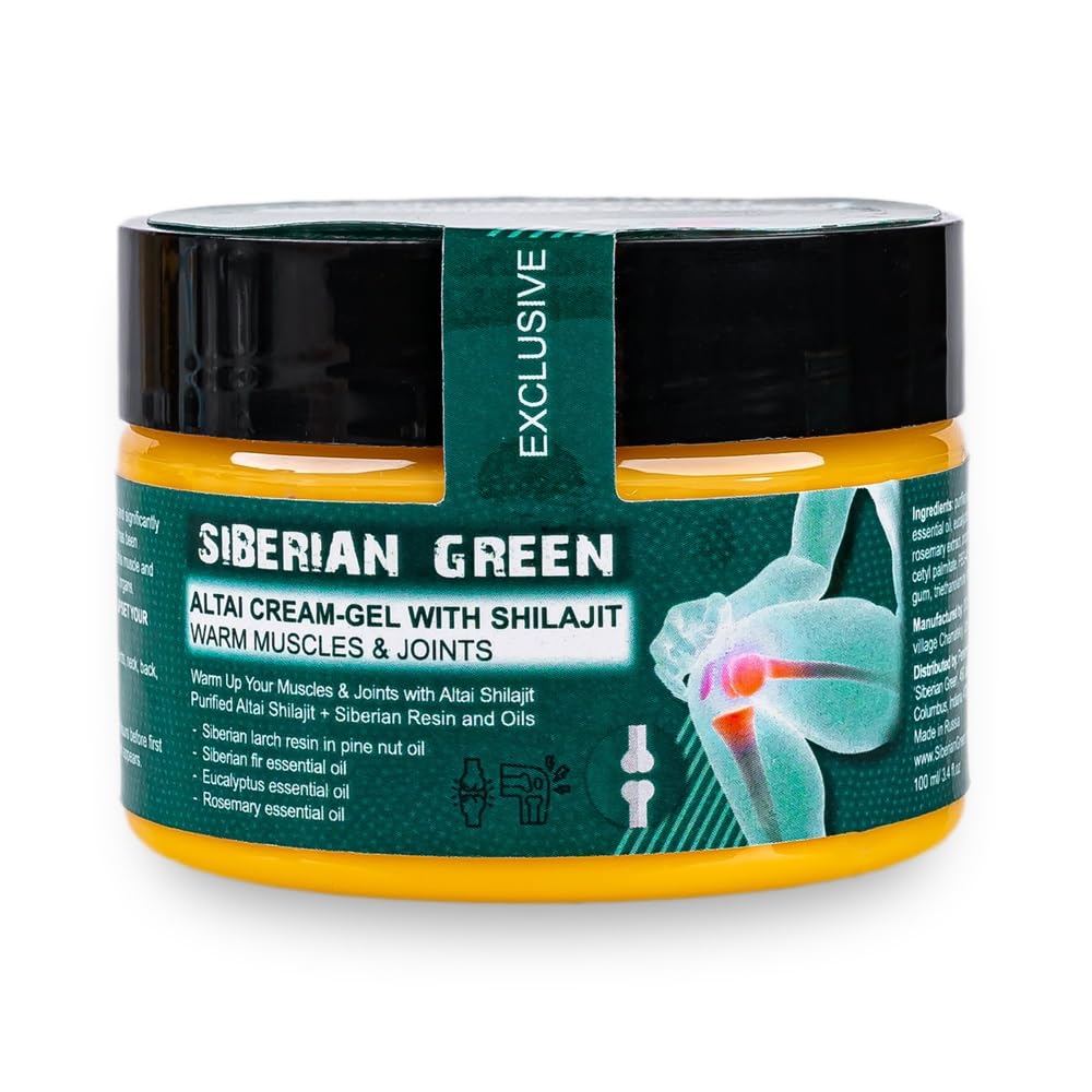 Texture closeup of Siberian Green Altai Cream-Gel showing silky glide for easy application.