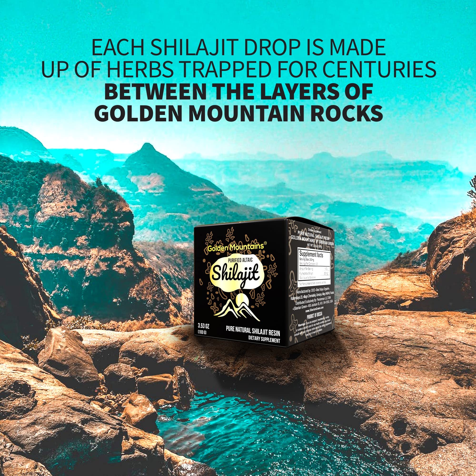 Siberian Green Shilajit Resin jar close-up emphasizes purity and rich texture
