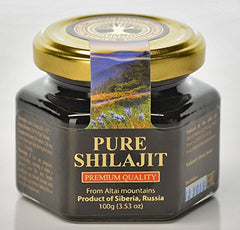 Siberian Treasure pure shilajit resin closeup showcasing natural color and texture.
