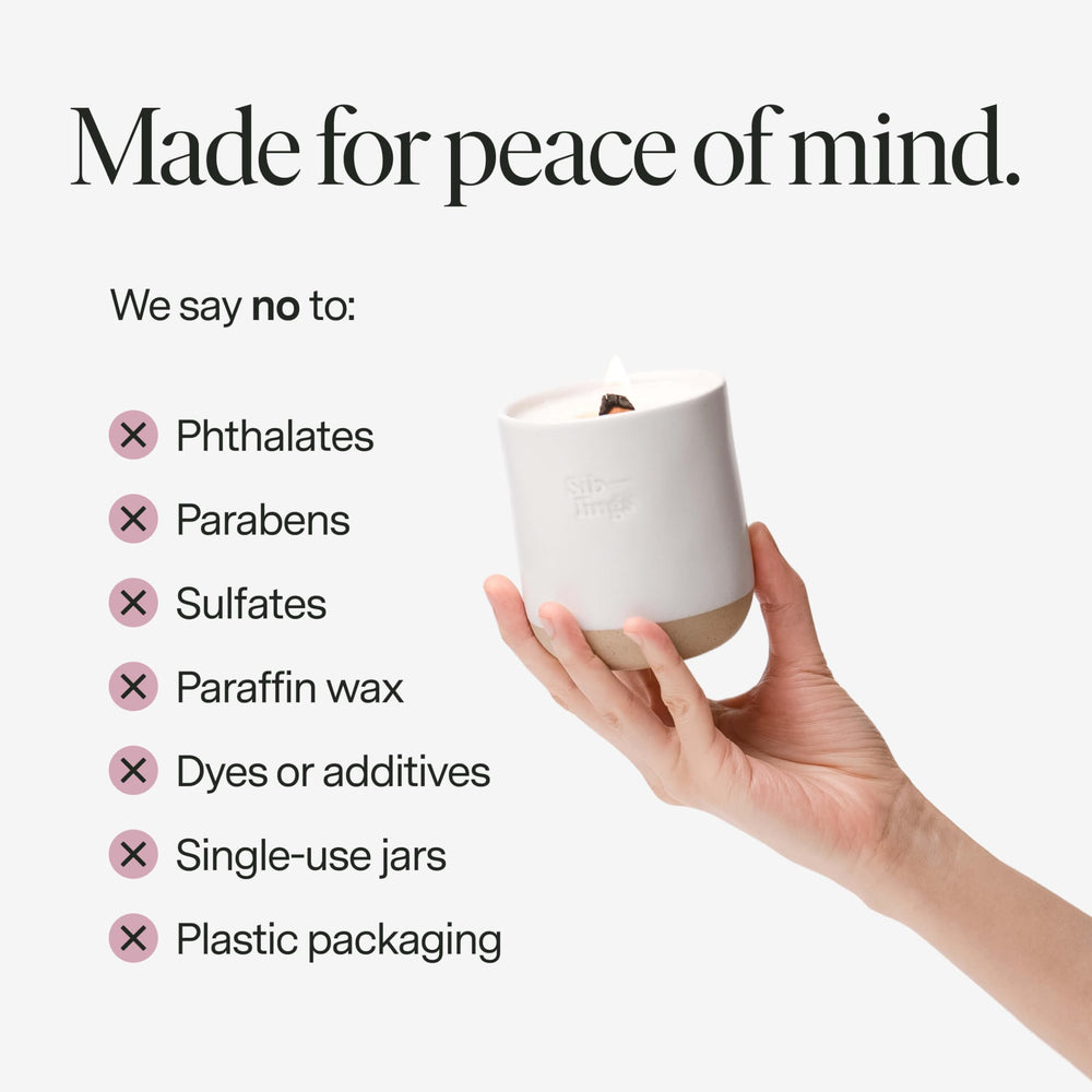 Siblings Candle Refill Kit: compostable bag and eco packaging