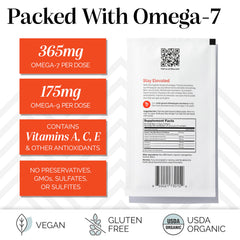 Daily dosage cue for Sibu Omega-7 supports routine healthy habits.