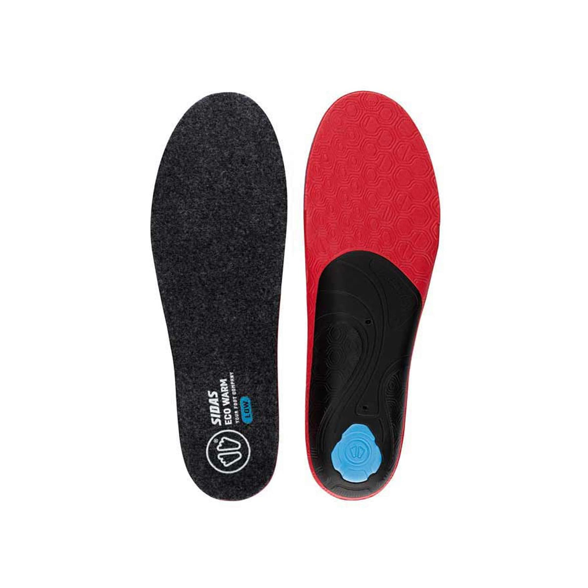 Sidas 3Feet Warm arch support insole supports low arches for reduced fatigue on long ski days.