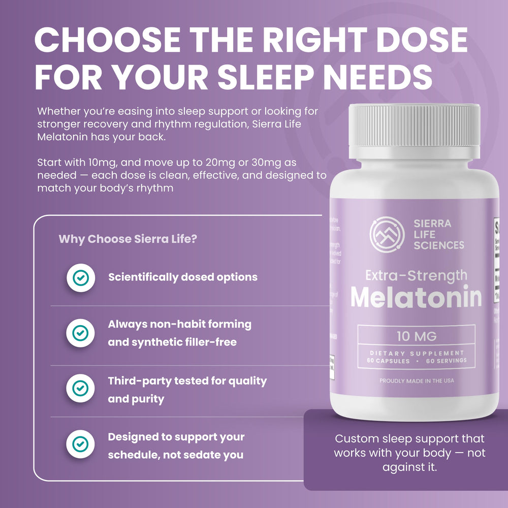 SIERRA LIFE SCIENCES melatonin iso-lab-testing scene communicates independent quality checks